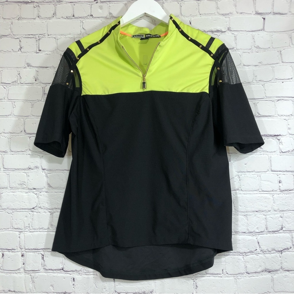 Jamie Sadock top green black
